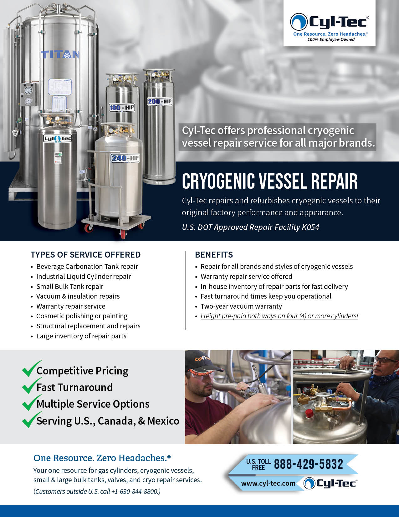 Cryogenic Vessel Repair