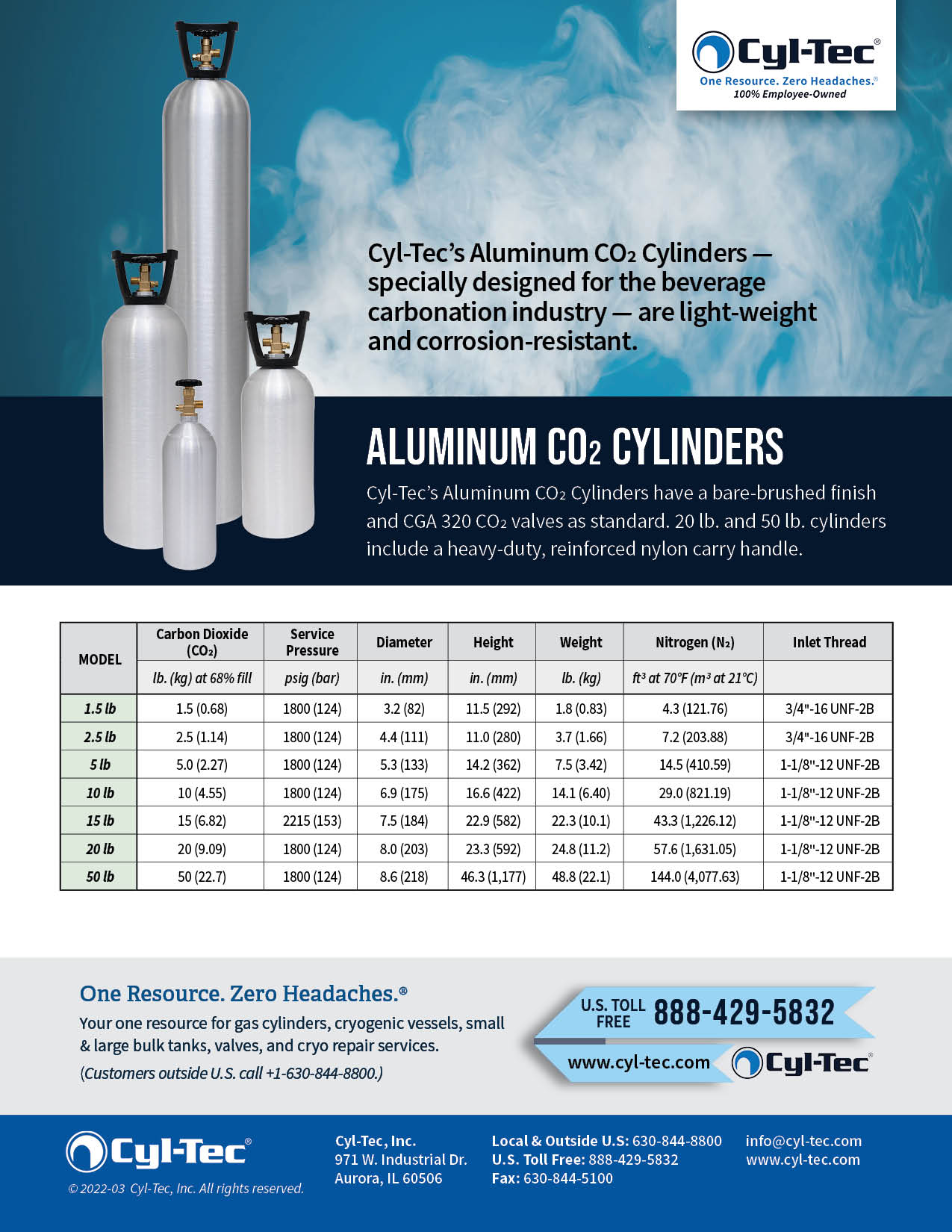 Aluminum CO2 Cylinders » Cyl-Tec, Inc.