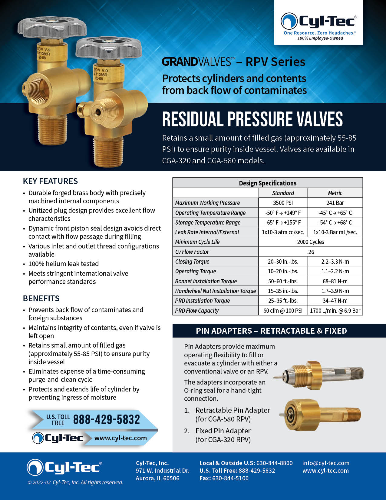 Residual Pressure Valves