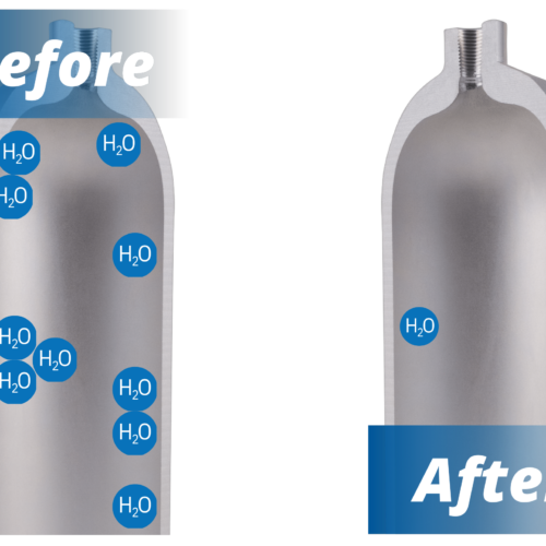 Half Cylinder Before and After Bake-Out